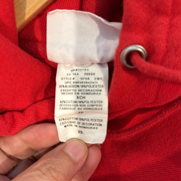 CHAMPION REVERSE WEAVE STITCH LOGO HOODIE SWEATSHIRT WHITE Women’s XS - Picture 6 of 7